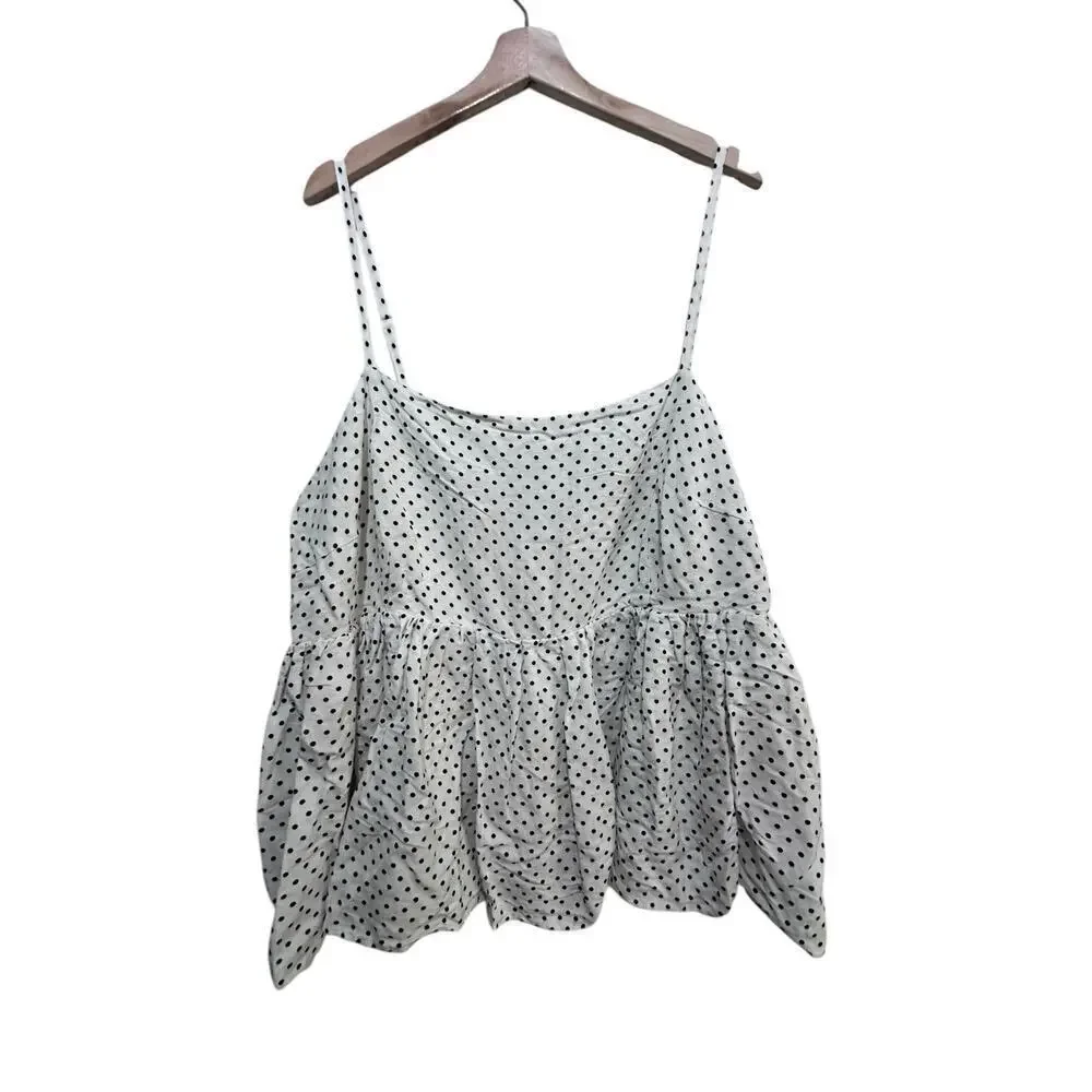 Kate Spade x Target New York Women's Polka Dot Linen Baby Doll Tank Top Size 3X